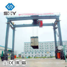 Rubber Tired Container Stacking Crane Used In Port, Container Lifting